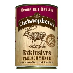 Christopherus Dog konzerv Adult Exclusive húsmenü rénszarvassal 400g