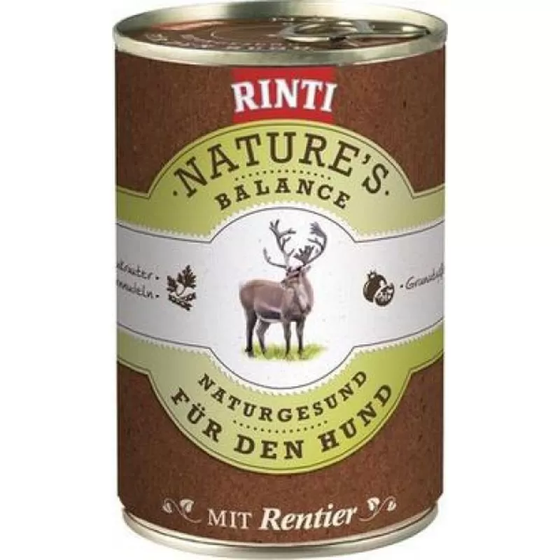 Rinti Kutya Konzerv Natures Balance Rénszarvassal és tésztával 400g