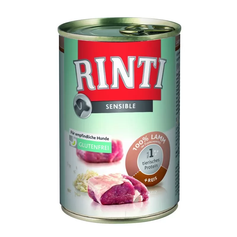Rinti Dog Sensible Konzerv Báránnyal És Rizzsel 400g