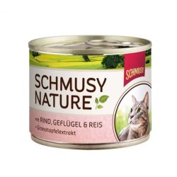 Schmusy Nature Macska Konzerv Marha+Baromfi 190g