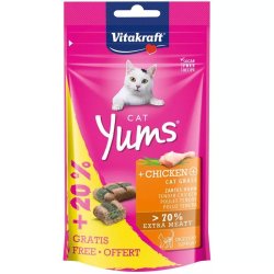 Vitakraft Cat Yums Jutalomfalat Csirke Macskafűvel 40g+20%