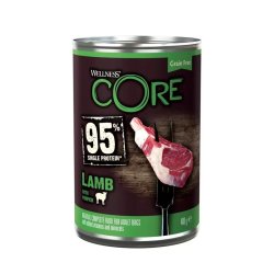 Wellness Core 95 Dog konzerv Bárány & sütőtök 400g
