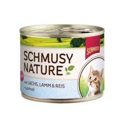Schmusy Nature Macska Kitten Konzerv Lazac+Bárány 190g