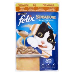 Felix Sensations Sauce Surprise Alutasakos Pulykával És Baconnel Szószban 100g