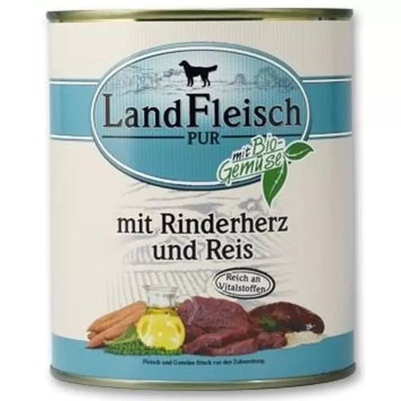 Landfleisch Dog Konzerv Marhaszív-Rizs, 800g