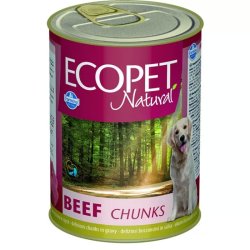 Ecopet Natural Konzerv Kutyáknak Marhás, 405gr