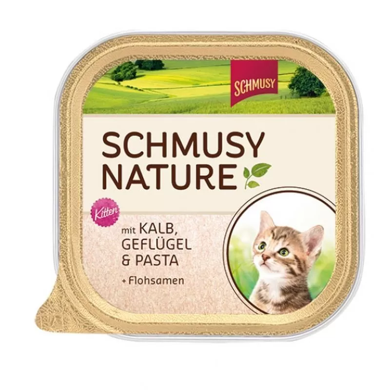 Schmusy Nature Macska Kitten Alutálkás Borjú+Baromfi 100g