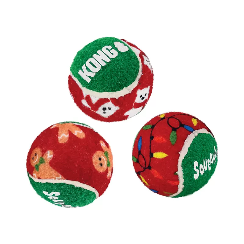 KONG Játék Holiday SquakAir Balls 6db M