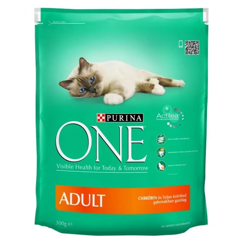 ONE Száraz Macska Adult Csirke+Teljes Kiőrlésű Gabona 200g