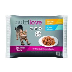 Nutrilove cat alutasak NMP szaftos 2x lazac+2x csirke 4x85gr