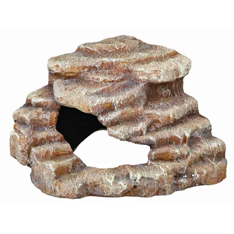 Trixie Akvárium Dekor Sarokbarlang Emelvénnyel 27x21x27cm