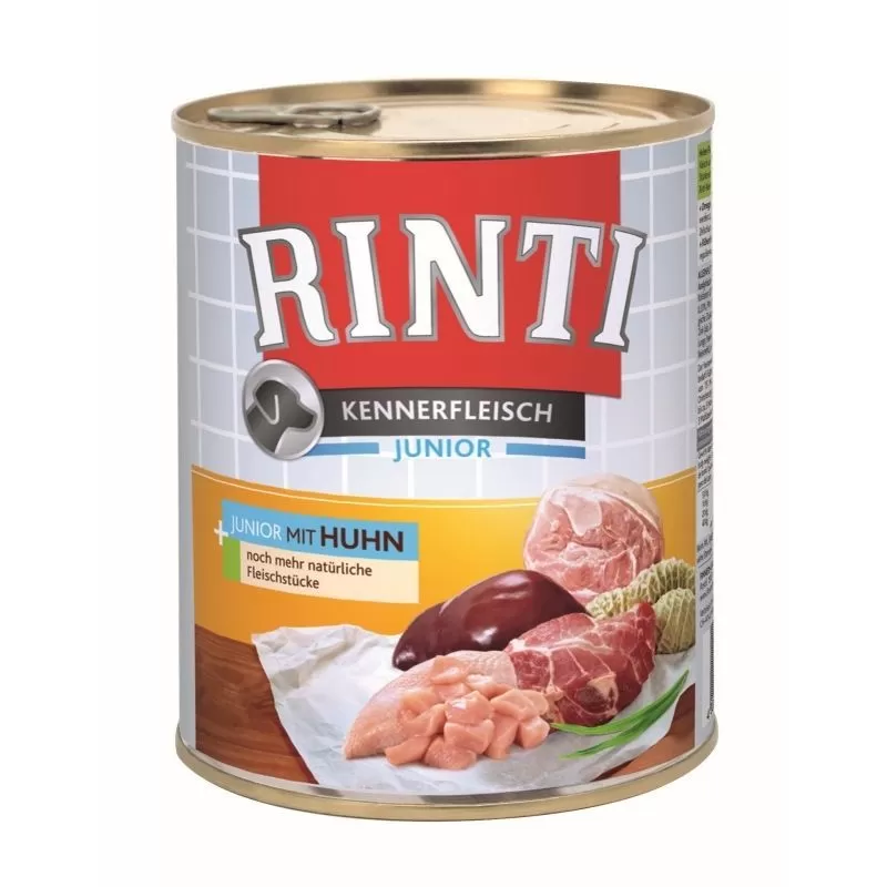 Rinti Dog Kennerfleisch Konzerv Junior Csirke 800g