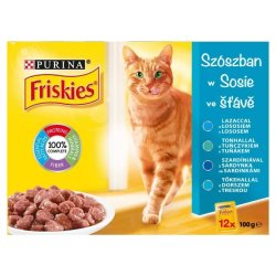 Friskies WC Multipack 12x100g - Lazac/Tonhal/Tőkehal/Szardínia