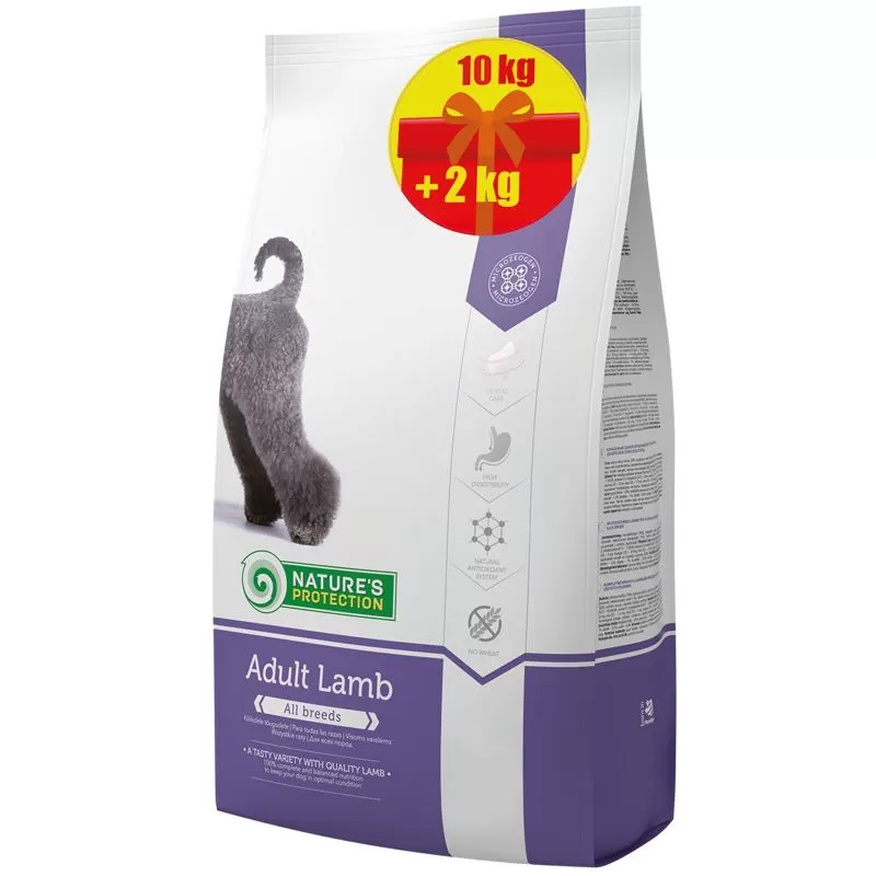 Natures Protection Dog Adult Lamb 10+2kg