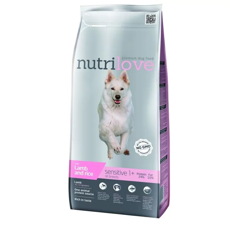 Nutrilove dog száraz SENSITIVE bárány és rizs 3kg