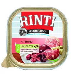 Rinti Dog Kennerfleisch Plus Alutálka Marha+burgonya 300g