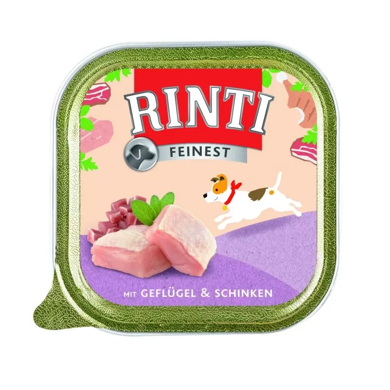 Rinti Dog Feinest Alutálka Szárnyas És Sonka 150g
