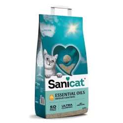 Sanicat macskaalom ESSENTIAL OILS Unscentented white - illatmentes 10kg (kb. 12l)