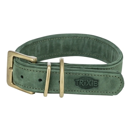 Trixie Nyakörv Pure bőr S–M: 31–37 cm / 30 mm, zsályazöld