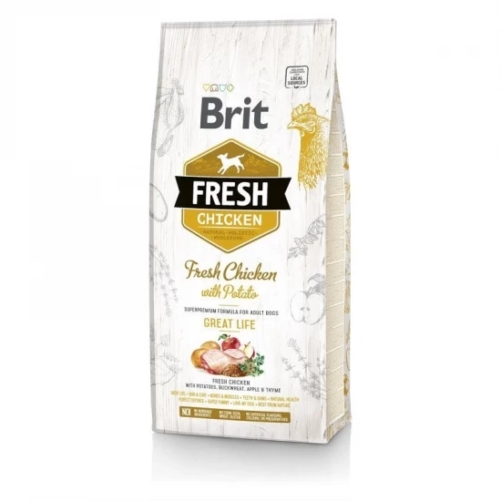 Brit Fresh Chicken with Potato Adult Great Life kutyatáp 12 kg
